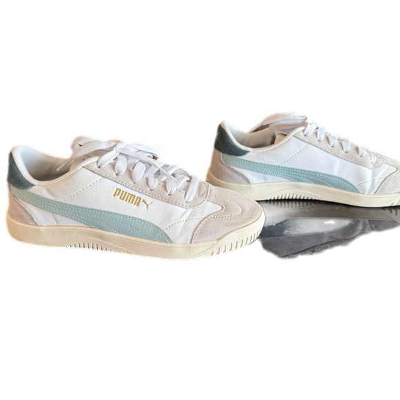 Puma Women's Club 5V5 Sneaker in white frosted blue size 6.5 - Picture 7 of 12